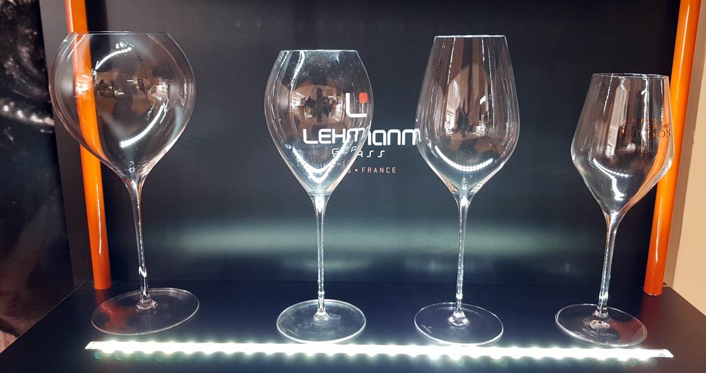 4 verres pour la dégustation de champagne